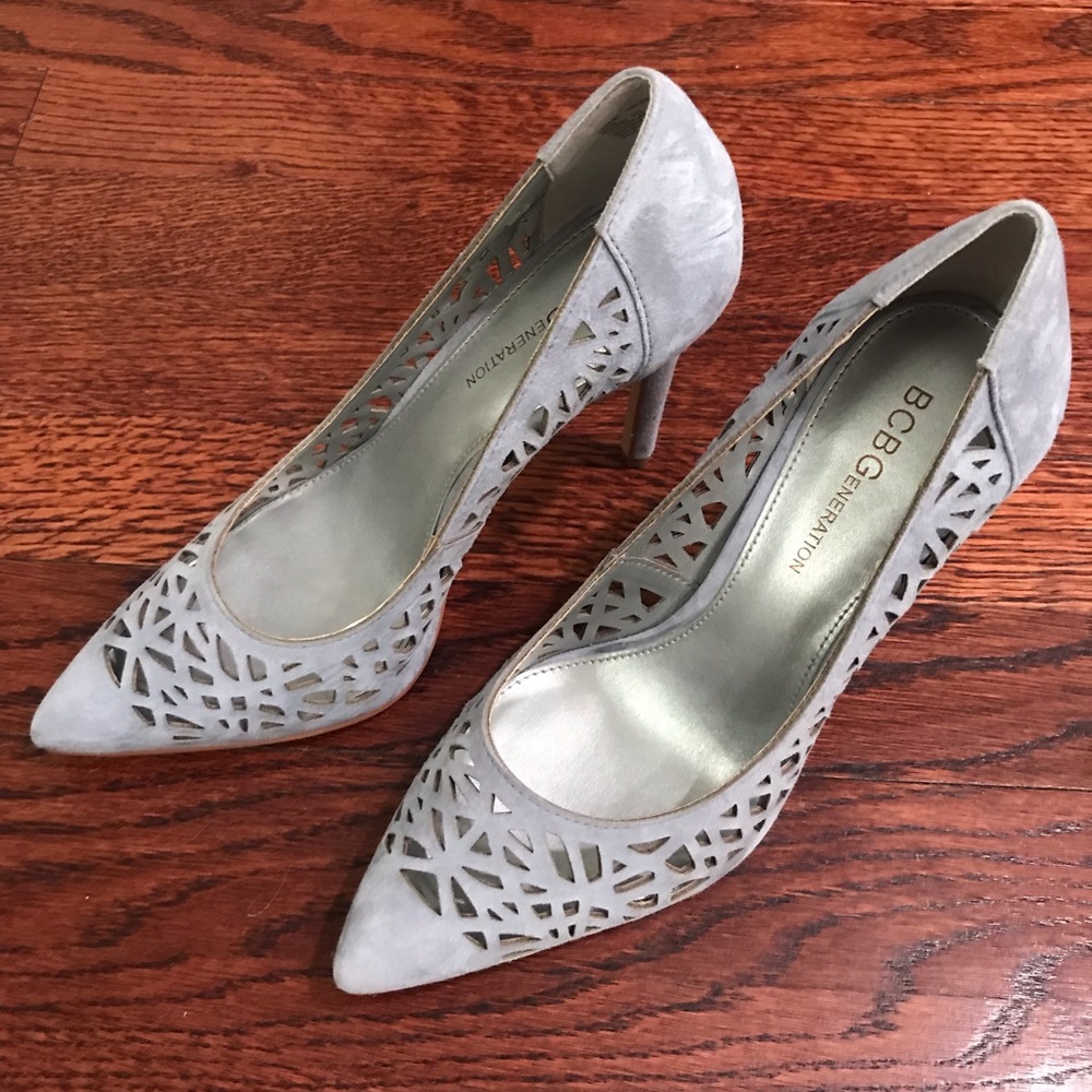 BCBGeneration Pale Blue Suede Pumps Size 6
